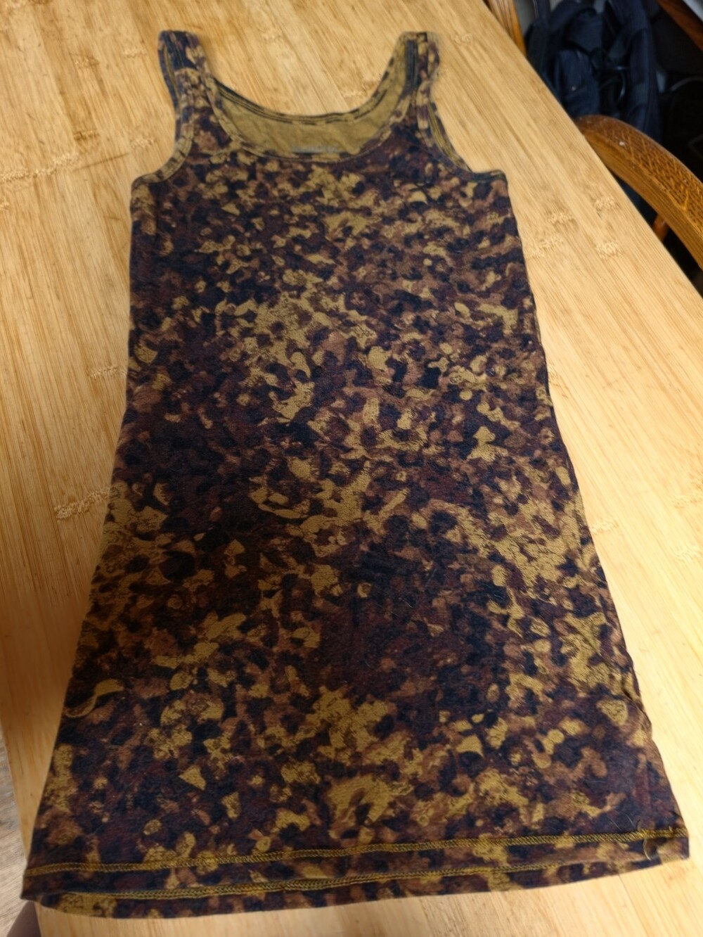 Merona Abstract Animal Leopard Print Knit Tank Top Small